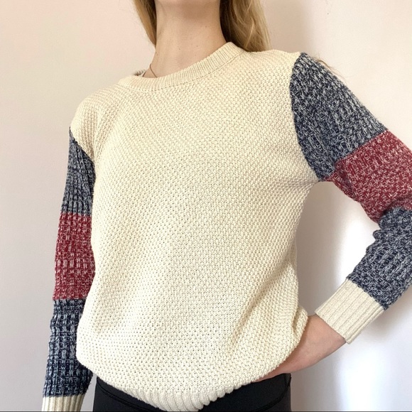 Sweater with Patterned Sleeves Size S - Picture 2 of 7